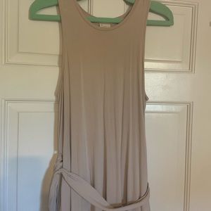 A New Day tan belted Maxi Dress small